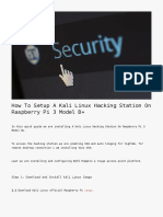 How To Setup A Kali Linux Hacking Station On Raspberry Pi 3 Model B+