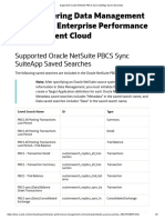 Supported Oracle NetSuite PBCS Sync SuiteApp Saved Searches