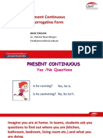 Present Continuous Interrogative Form: Basic English