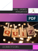 Individual Sport: Athletics: Physical Education 7 - 1 Quarter - Lesson 4