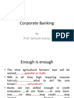 Corporate Banking: by Prof. Santosh Kumar