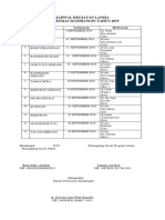 Jadwal Kegiatan Lansia September 2019