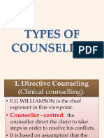 Types of Counseling