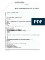 Ms Excel Exam 2nd Quarter