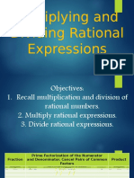 Multiplying and Dividing Rational Expressions