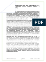 La Situación Que Prevalece en El País Con Respecto A La Inseguridad Alimentaria, Social, Política Jurídica y Económica (Reporte)