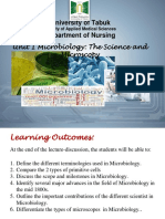 University of Tabuk Department of Nursing: Unit 1 Microbiology: The Science and Micros