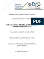 Ensayo. Áreas Naturales Protegidas y Servicios Ambientales