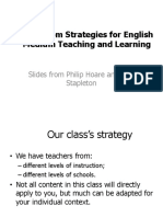 Classroom Strategies For English Medium Teaching and Learning