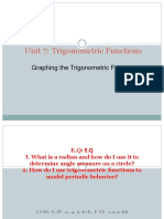 Unit 7: Trigonometric Functions: Graphing The Trigonometric Function