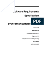 Software Requirements Specification: Event Management System