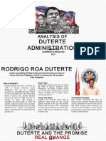 Duterte Administration: Analysis of