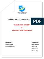 Interpretation of Statutes: Tukuram & Others V. State of Maharashtra