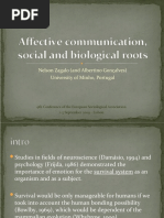 Affective Communication, Social and Biological Roots