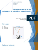 A Radiação Ionizante Na Esterilização de Embalagens de Polietileno para Alimentos