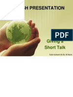 English Presentation: Giving A Short Talk