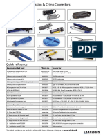 Tools For CX3 Compression & Crimp Connectors: Recommended Tool Item No. To Use For