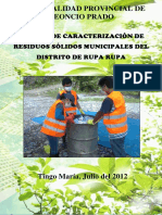 Estudio de Caracterización de Residuos Sólidos Municipales Del Distrito Rupa Rupa