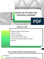 Basics of Python For Data Machine Learning