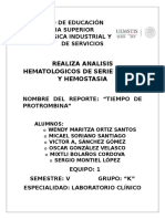 Reporte Tiempo de Protrombina 7