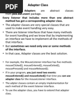 Adapter Class: Are Classes From Java - Awt.event Package