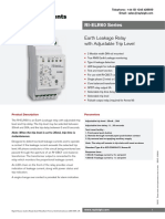 Earth Leakage Relay With Adjustable Trip Level: RI-ELR60 Series