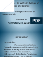 Biological Method Synthesis of Nanoparticles