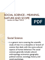 Social Science Meaning Nature and Scope