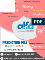 ALFA's PTE Prediction File (September - October 2019) PDF