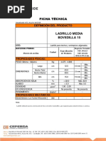 Ficha Técnica de Ladrillo