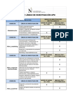 Lectura - Áreas y Lineas de Investigación UPN