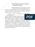 Acta de Desicion de Modificar Estatuto