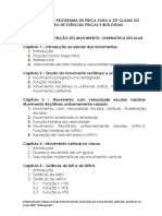 Programa Proposta FÍSICA PARA A 10 CLASSE