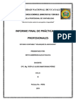 Estructura Del Informe de Prácticas Pre Profesionales