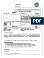 Programa Técnicas de Invest 2do Semestre 2019