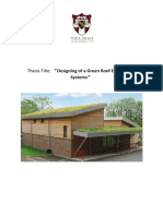 Thesis Title: "Designing of A Green Roof Engineering: Systems"