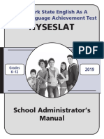 2019 NYSESLAT School Administrator's Manual