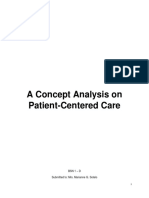 A Concept Analysis On Patient-Centered Care: BSN 1 - D Submitted To: Mrs. Marianne G. Sotelo