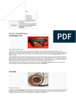 Power Transformer: Laminated Core