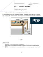 Lab #7.1 - Horizontal Projectiles