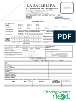 Application Form For SY2018 2019 1 PDF