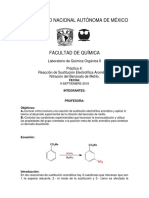 Reacción de Sustitución Electrofílica Aromática.