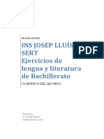 Ejercicios de Lengua y Literatura de Bachillerato