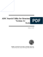 AISC Search Utility For Structural Steel Shapes: Readme File