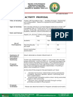 Activity Proposal: Male Female Total