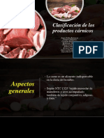 Clasificación de Los Productos Cárnicos