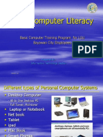 Basic Computer Literacy: Basic Computer Training Program For LGU Bayawan City Employees