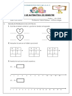 Examen II Bimestre de Matematica 5 Años