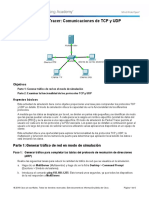 Packet Tracer Simulation - Exploration of TCP and UDP Communication