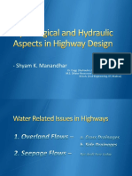 Hydrological and Hydraulic Aspects in Highway Design